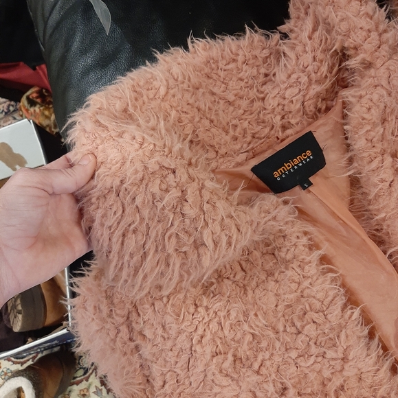 Pink Fuzzy Faux Fur Jacket - Picture 7 of 7
